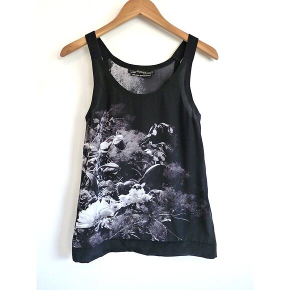 ALLSAINTS Quinta Flora Silk Graphic Print Italy Tank Top Blouse Revolve 2 $219 - Picture 2 of 9